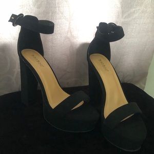 Black platform heels